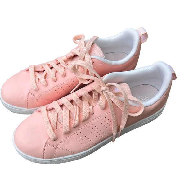 Adidas Pink Leather Neo Comfort Footbed - Picture 1 of 10